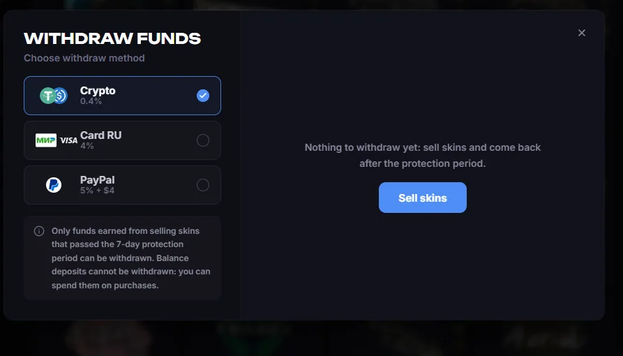 The seven day protection period, stated only inside the withdrawal window