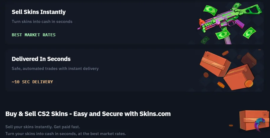 The instant delivery promise, which works by routing the trade to someone else