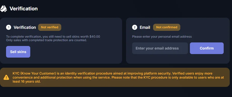 Gated behind $40 of completed sales, and irrelevant if you sell Rust or Dota 2