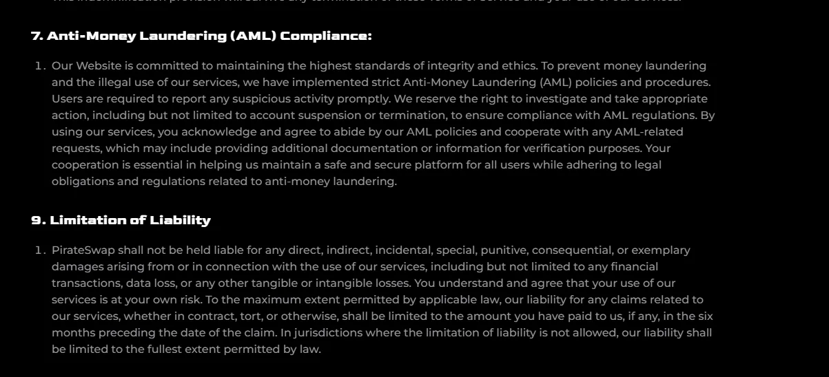 A font test string, live in production at the foot of the terms of service