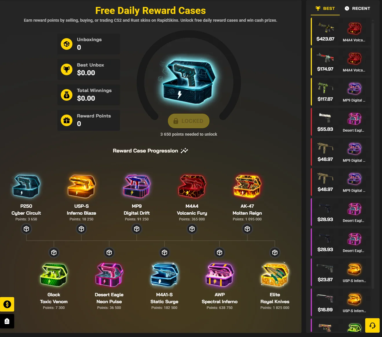 A chance mechanic with a client seed, on a platform that sells itself as a cash-out service