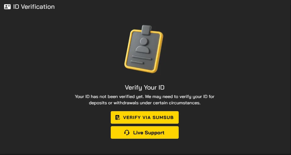 No ID needed in the marketing, and an unqualified right to demand it in the contract