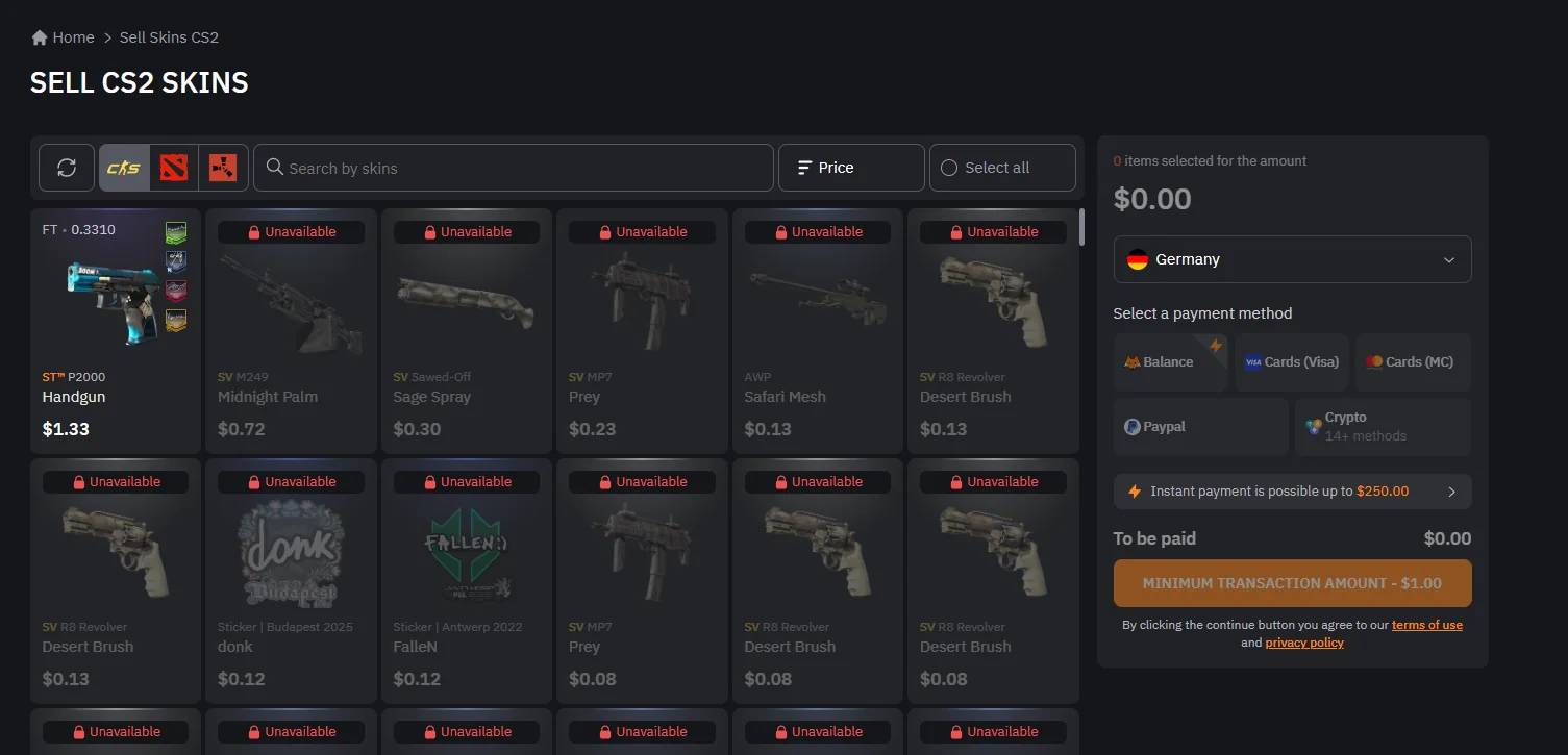 Selling Skins on LIS-Skins